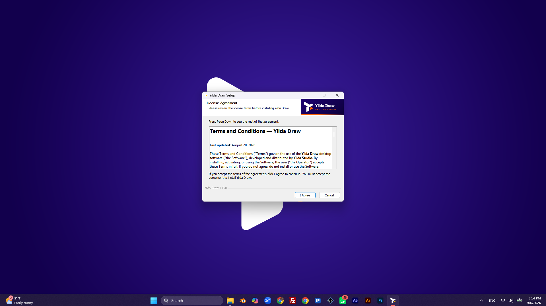Installer terms and conditions